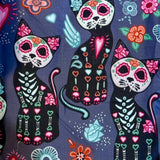 Sugar Skulls Cats & Crystals Print Gray Soft Leggings