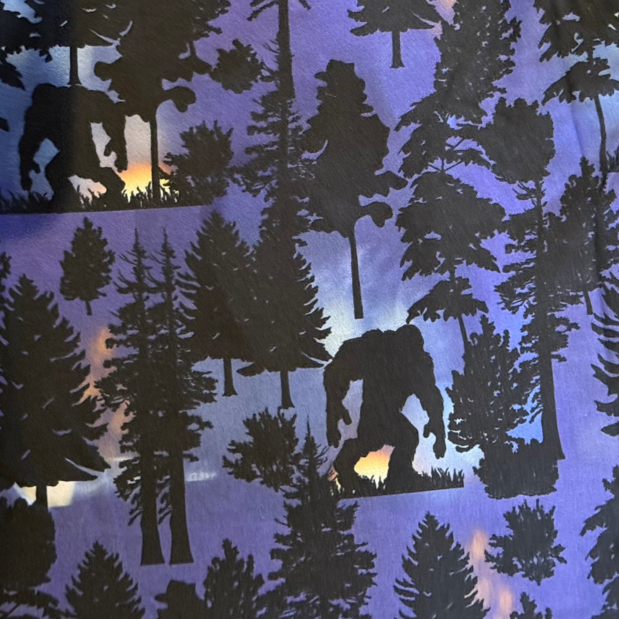 Bigfoot Sighting In The Forest Print Soft Leggings