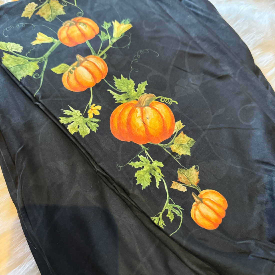 Pumpkin Vine Print Joggers w/ Pockets