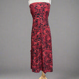Grunge Skulls Red Print Maxi Skirt / Strapless Dress