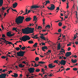 Grunge Skulls Red Print Maxi Skirt / Strapless Dress