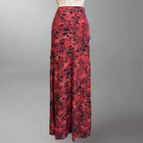 Grunge Skulls Red Print Maxi Skirt / Strapless Dress