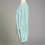 Oversized V-neck Dolman Knit Mint Sweater