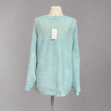 Oversized V-neck Dolman Knit Mint Sweater