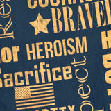 Protect & Serve Print Navy Blue Leggings