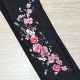 Cherry Blossom One Leg Design Print Lounge Pants w/ Pockets