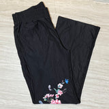 Cherry Blossom One Leg Design Print Lounge Pants w/ Pockets