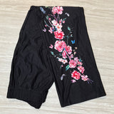 Cherry Blossom One Leg Design Print Lounge Pants w/ Pockets