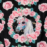 Unicorn & Pink Roses Print Soft Leggings