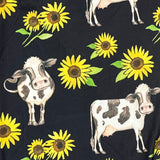Sunflowers & Cow Print Leggings