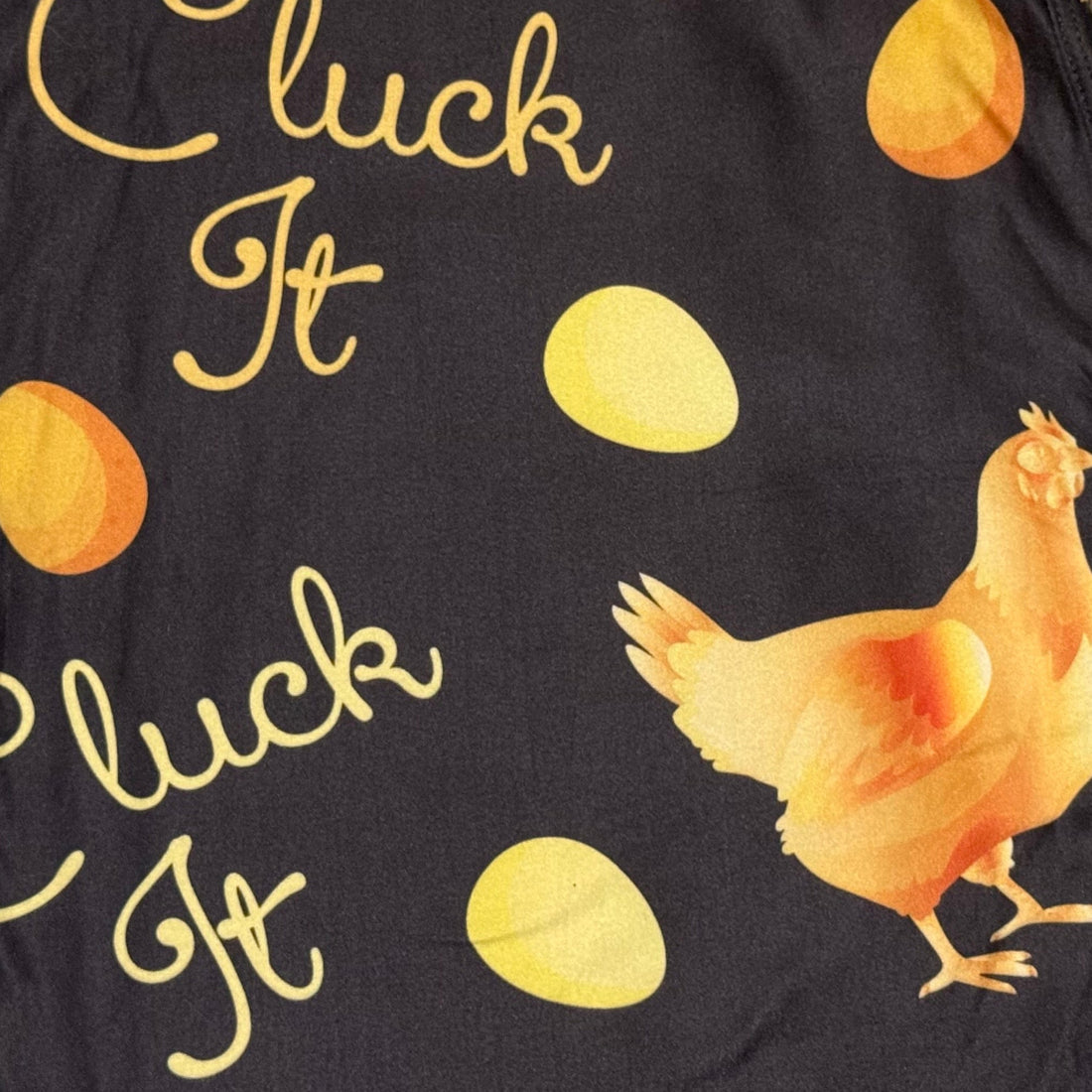 Cluck It Golden Chicken Hen Egg Print Soft Leggings