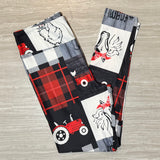 Farm Life Red Soft Leggings