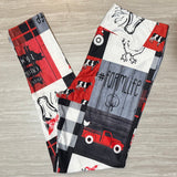 Farm Life Red Soft Leggings