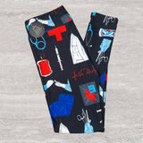 Let’s Save Lives - Doctor Nurse Themed Print Soft Leggings