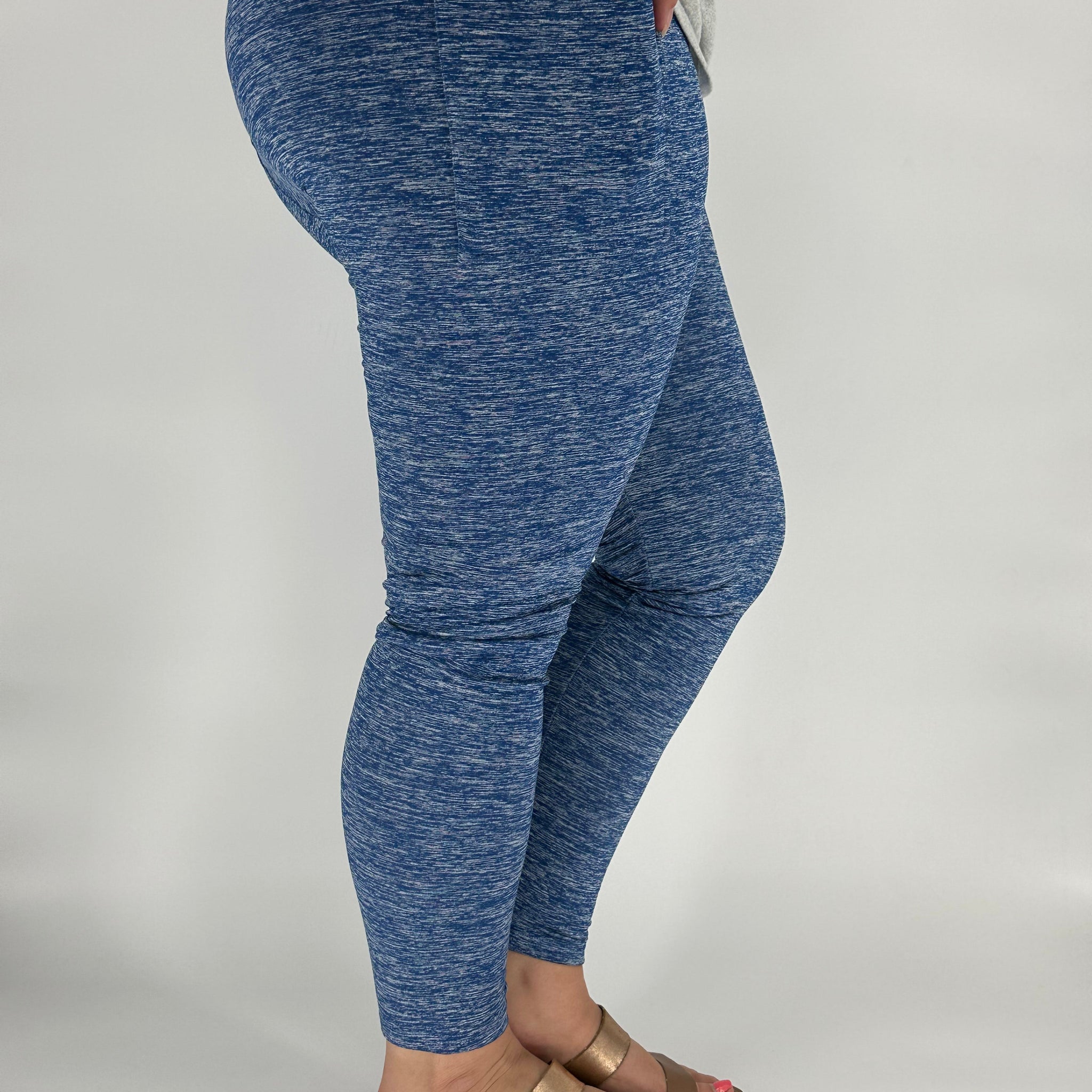 Royal Blue Fleece Leggings w/ Pockets