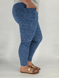 Royal Blue Fleece Leggings w/ Pockets