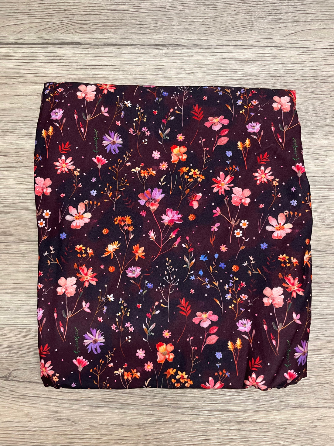 RTS - Burgundy Wildflowers Joggers