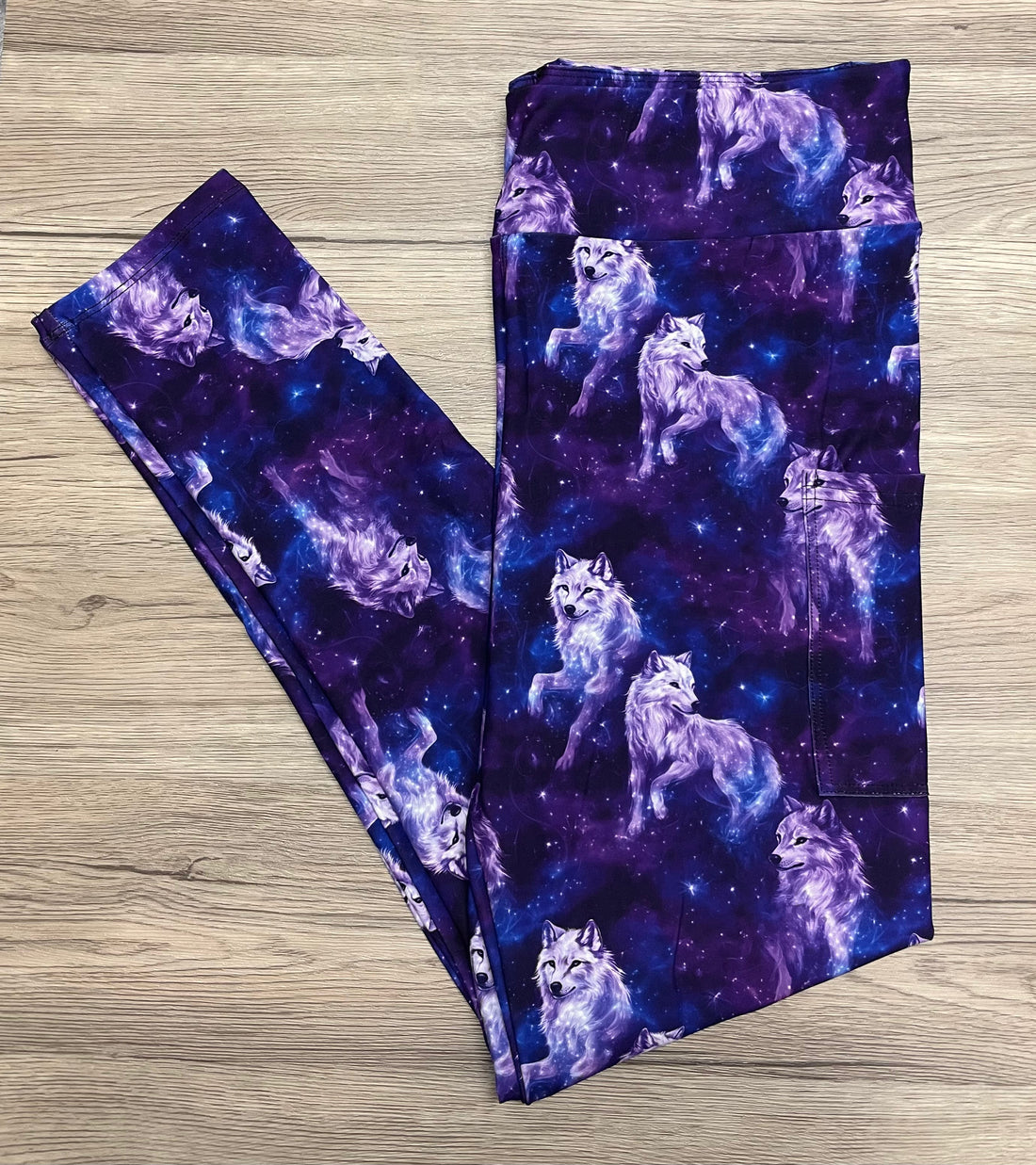 RTS - Galaxy Wolves Leggings w/ Pockets