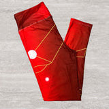 Ironman Stark Industries Cosplay Print Easy Halloween Costume Soft Leggings