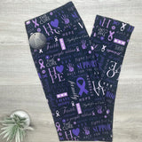 Purple Ribbon Awareness Soft Leggings