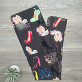 Give a Girl the Right Pair of Shoes And She'll Conquer the World Print Leggings