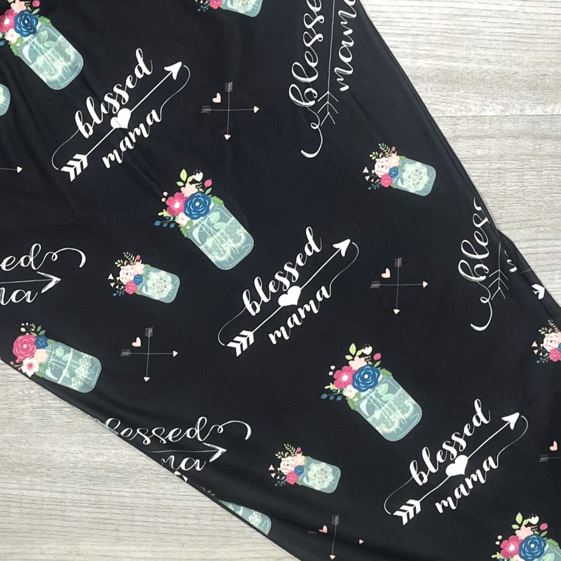 Blessed Mama Print Soft Leggings