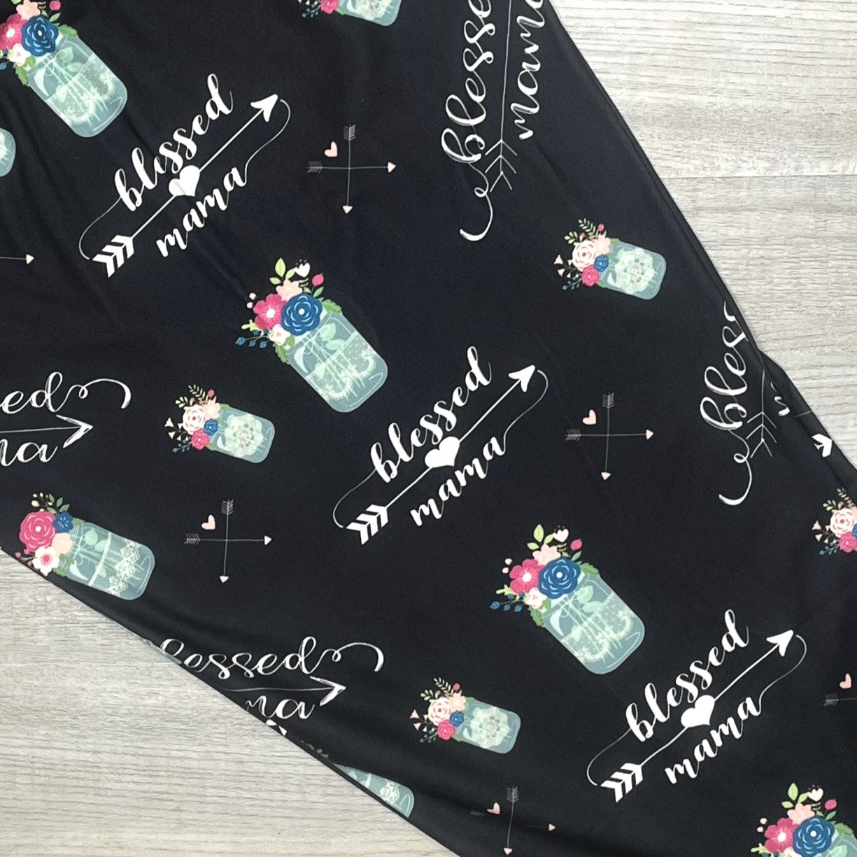Blessed Mama Print Soft Leggings