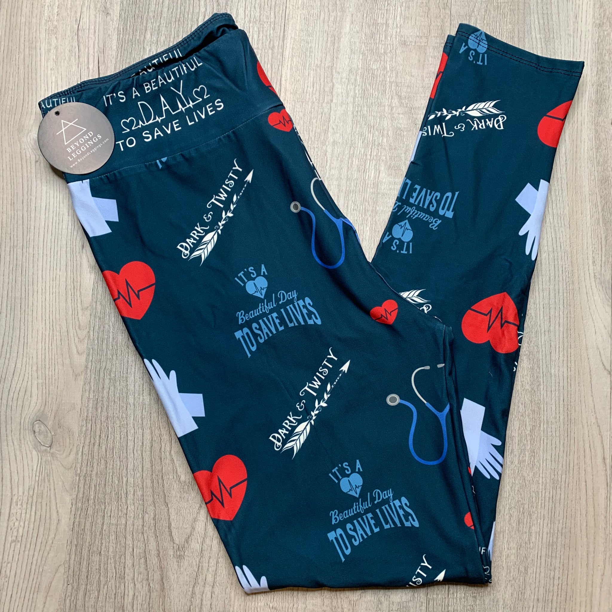 It's a Beautiful Day To Save Lives - Grey's Anatomy Themed Print Soft Leggings