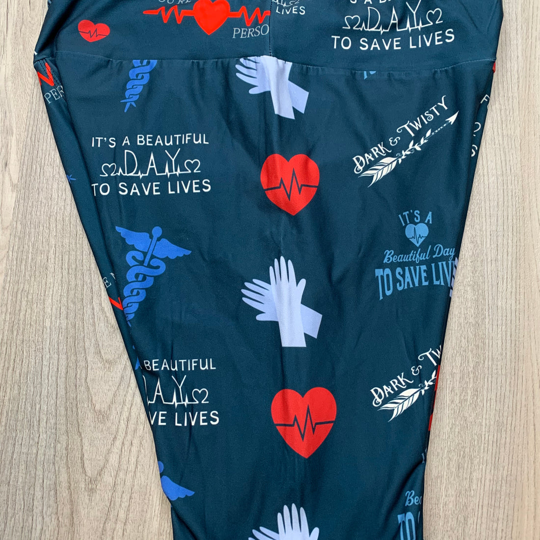 It's a Beautiful Day To Save Lives - Grey's Anatomy Themed Print Soft Leggings