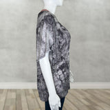 Flutter Sleeve Top - Smoke