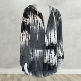 Shibori Tie Dye Zipper Hoodie