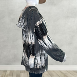 Shibori Tie Dye Zipper Hoodie