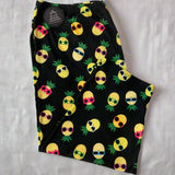 Summer Pineapple Print Capri Leggings