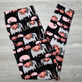 Cute Elephant Print Leggings - Adult & Kid Sizes