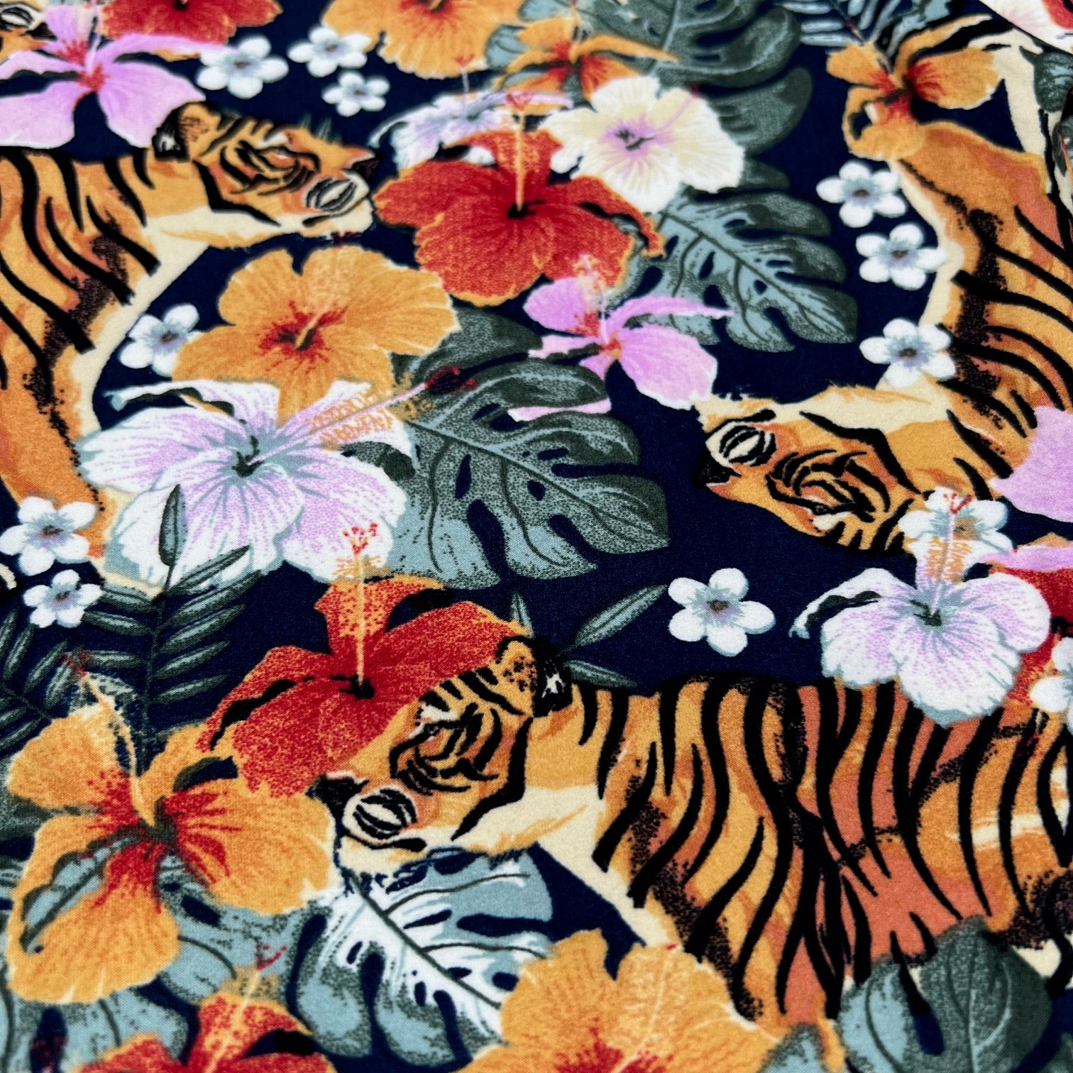 Tiger In The Jungle Print Soft Leggings