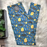 S'mores Camping Fire Print Blue Leggings