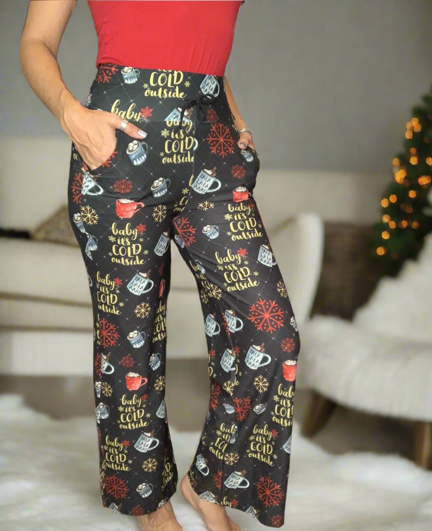 High Waisted Wide Leg Hybrid Leggings/Pants w/ Pockets