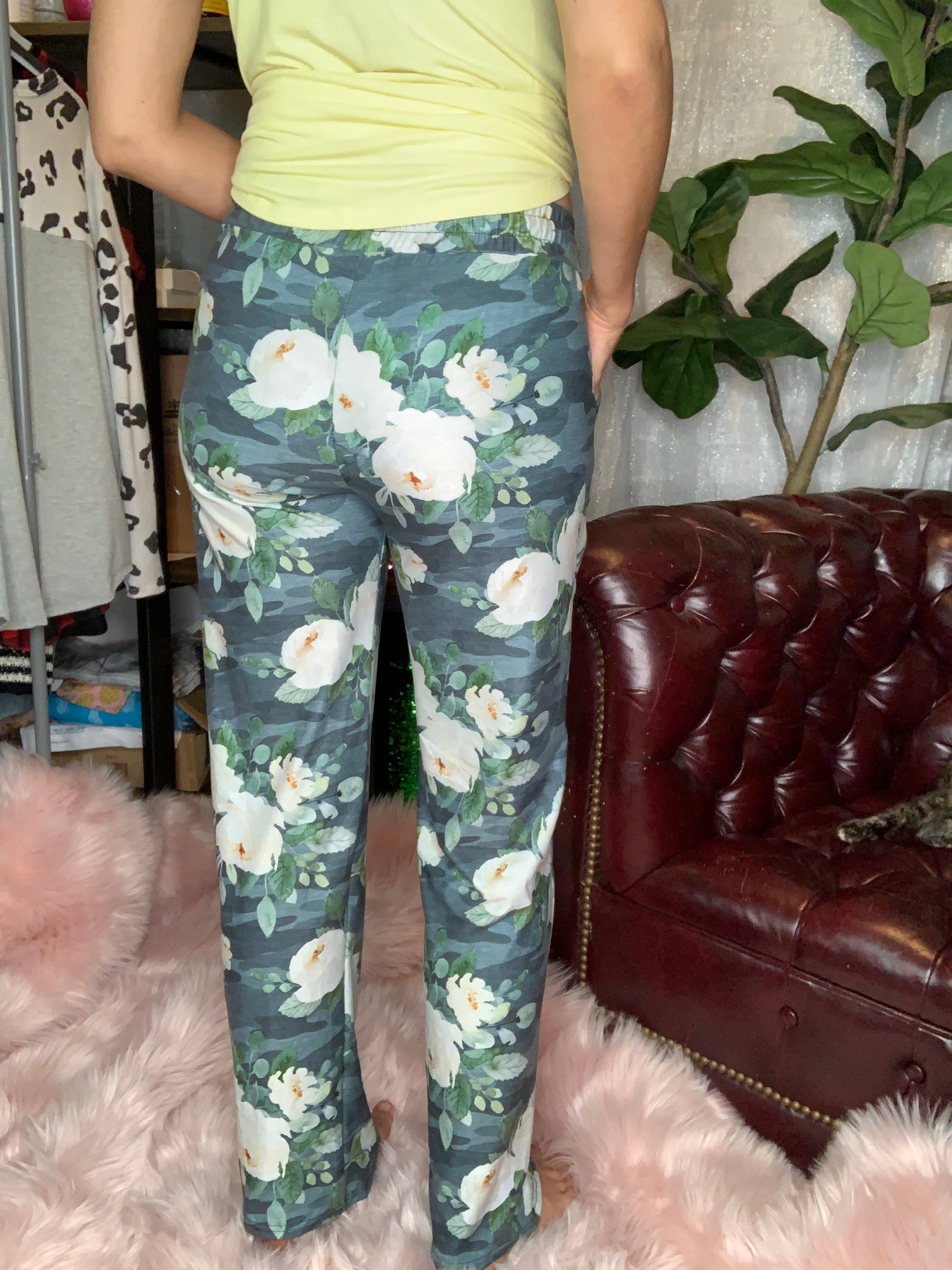 Gray Floral Camo Loungers