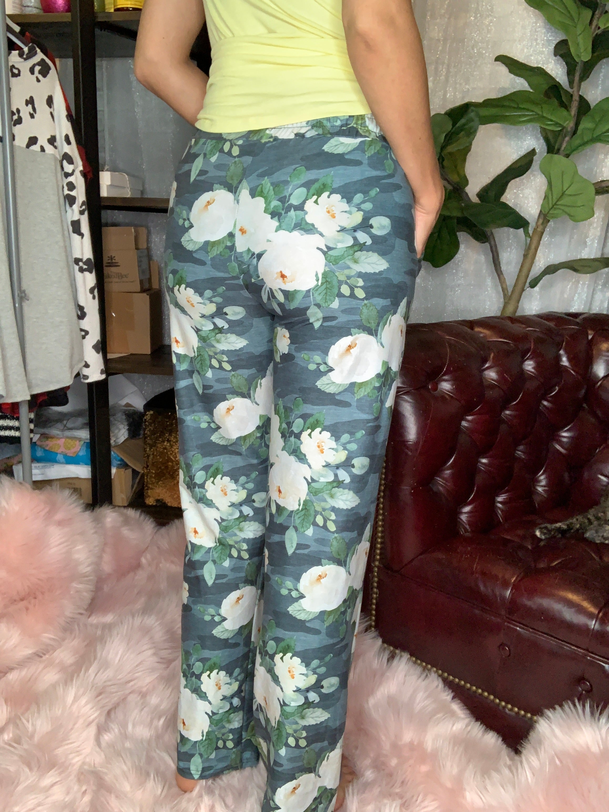 Gray Floral Camo Loungers