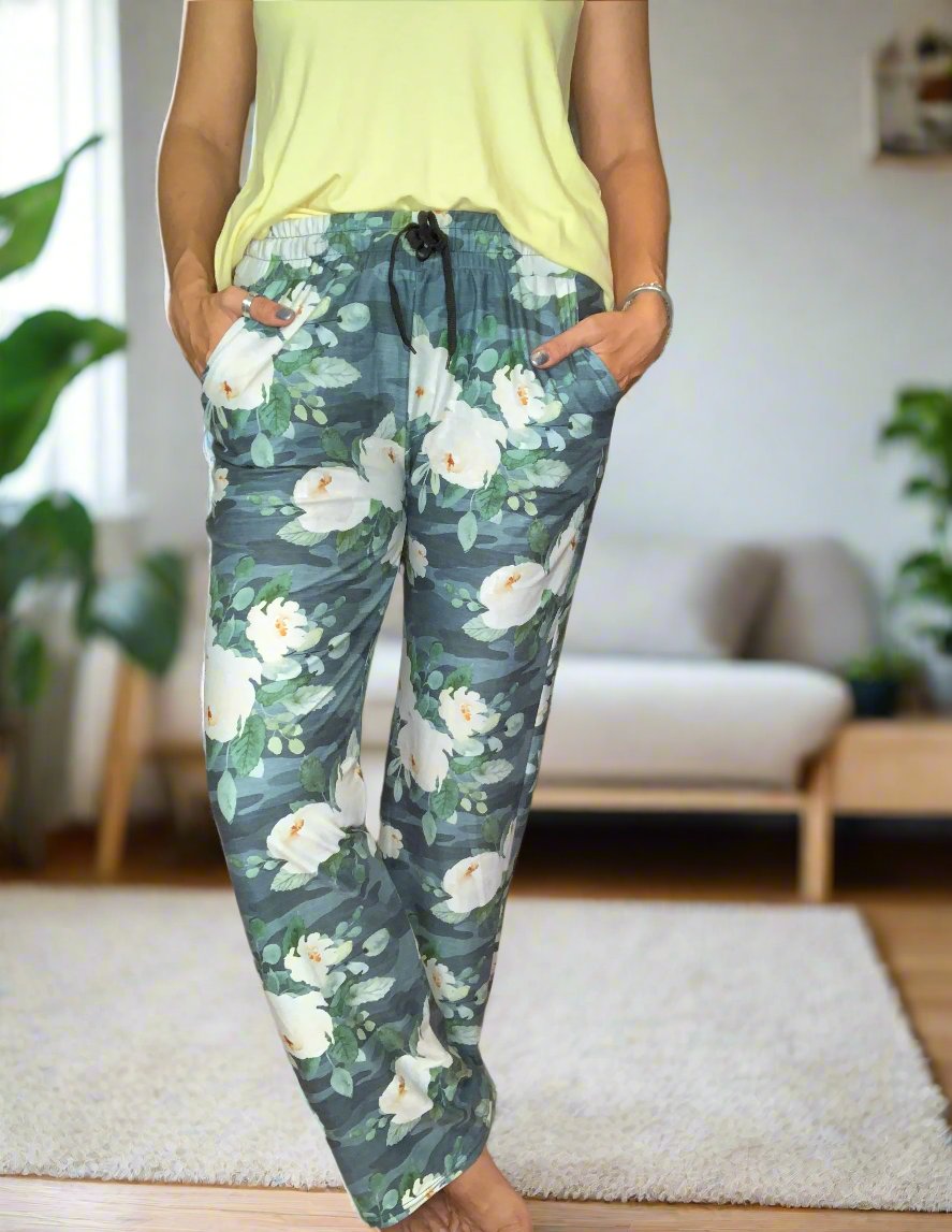 Gray Floral Camo Loungers