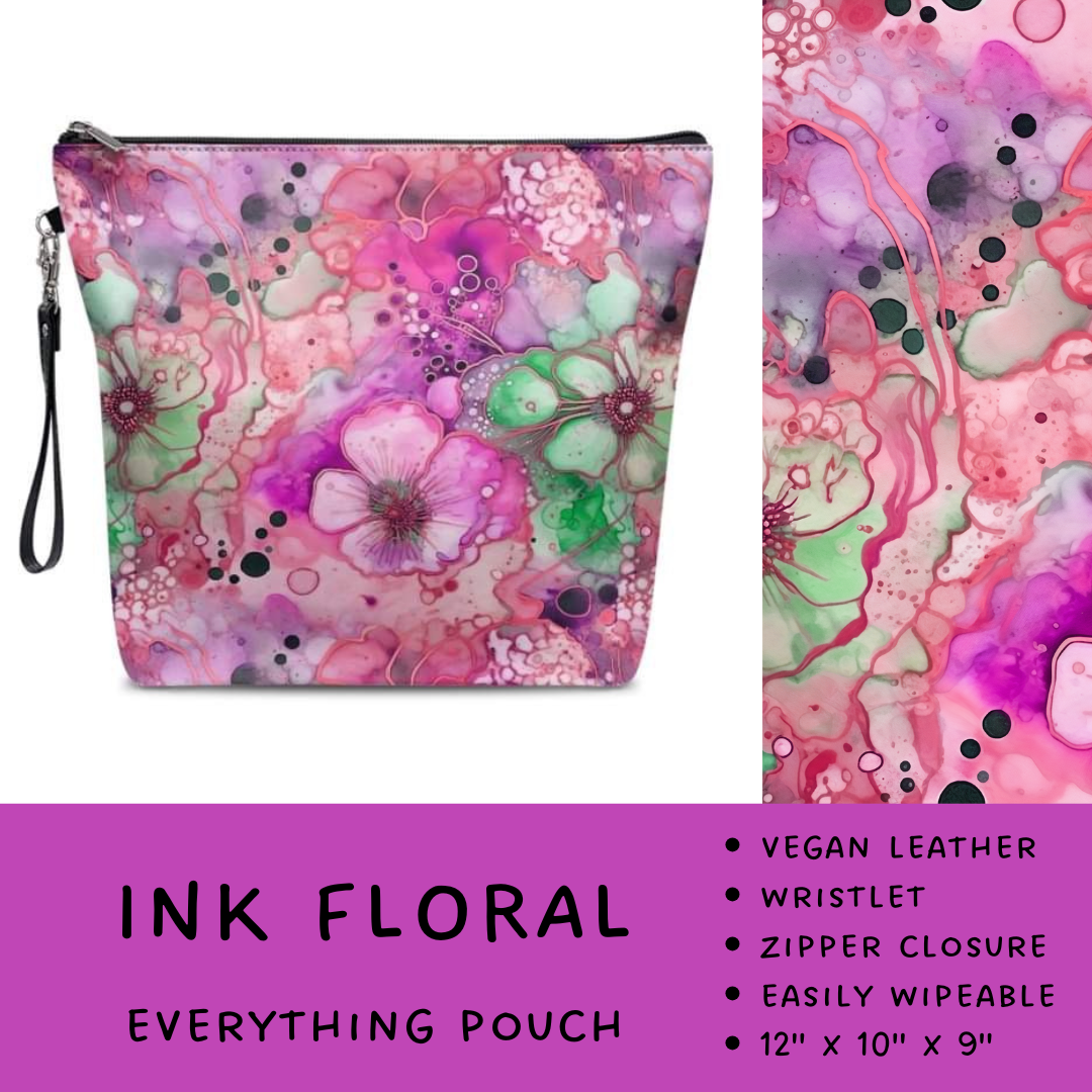 Batch #246 - The Everything Pouch - Closes 11/29 - ETA mid Jan - Ink Floral Everything Pouch