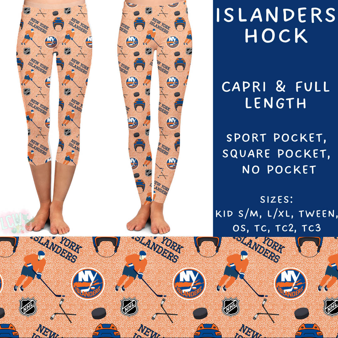 Batch #243 - Hockey - Closes 11/25 - ETA mid Jan - Islanders Hock Full and Capri Length Leggings