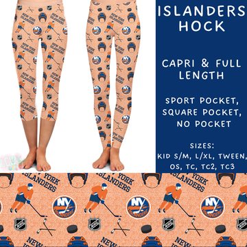 Batch #243 - Hockey - Closes 11/25 - ETA mid Jan - Islanders Hock Full and Capri Length Leggings