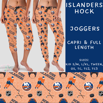 Batch #243 - Hockey - Closes 11/25 - ETA mid Jan - Islanders Hock Full and Capri Length Joggers