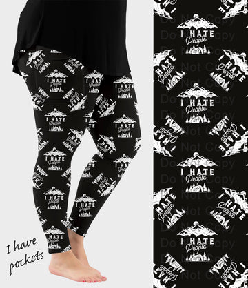 RTS - I Hate People Leggings with Pockets