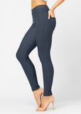 AMAZING Denim Leggings with Pockets - High Waist Jeggings - Tummy Control Shaping - MULTIPLE COLORS