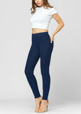 AMAZING Denim Leggings with Pockets - High Waist Jeggings - Tummy Control Shaping - MULTIPLE COLORS