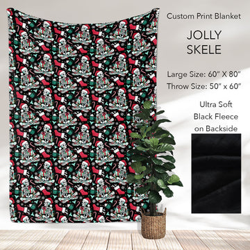 B186 - Pre-Order Jolly Skele Fleece Blanket (Closes 10/04. ETA: early Dec)