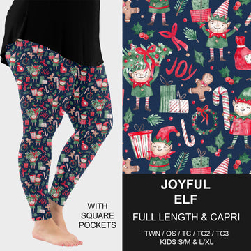 B303 - Preorder Joyful Elf Leggings w/ Pockets (Closes 7/26. ETA: early Oct.)