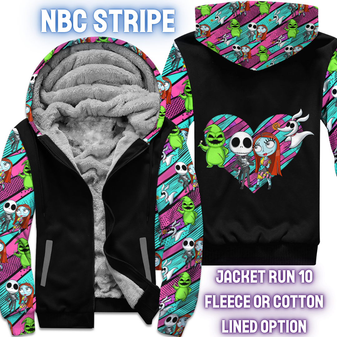 NBC STRIPE - FLEECE/COTTON LINED JACKETS RUN 10 PREORDER CLOSING 10/26